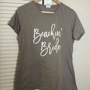 BEACHIN BRIDE TSHIRT, GREY, LARGE